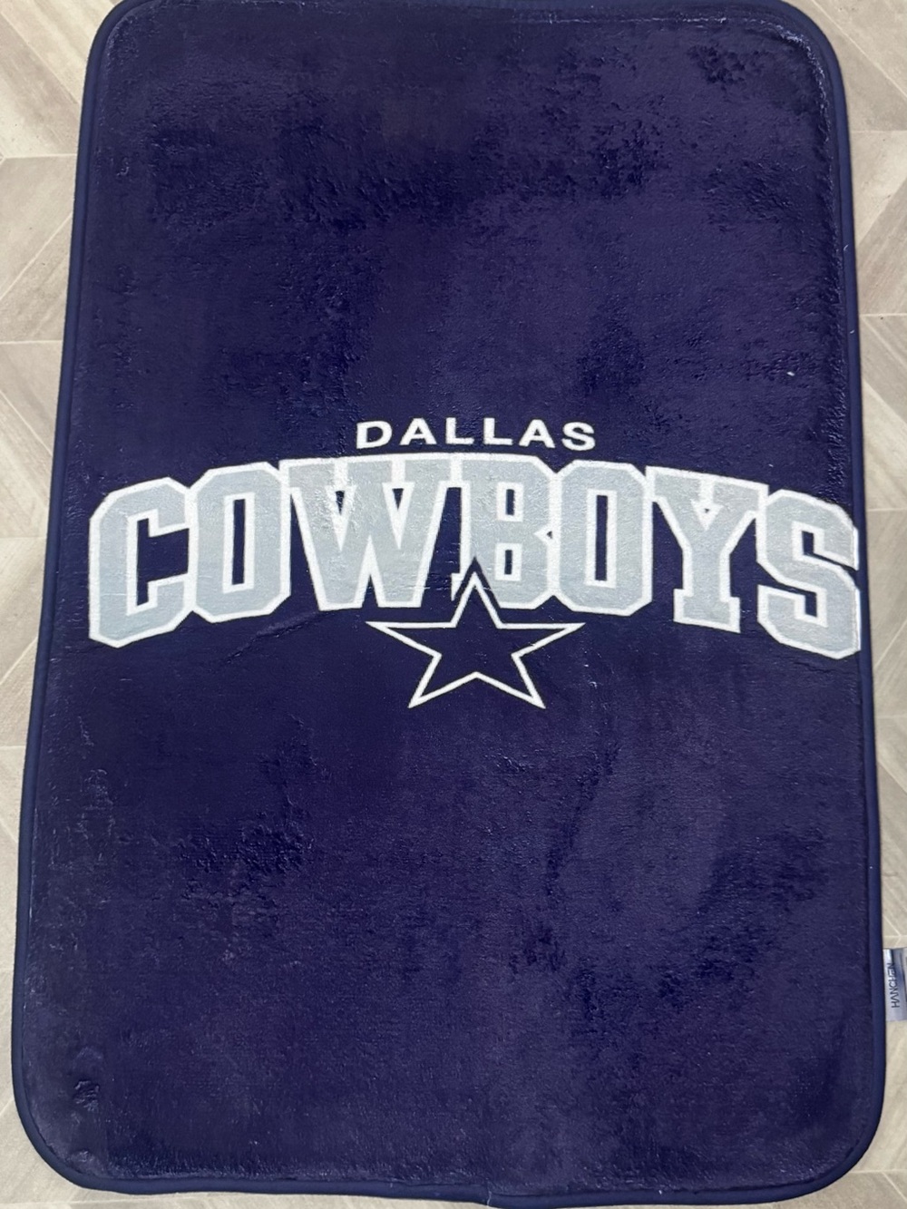 Dallas Cowboys Plush Mat - Navy Blue with White Logo